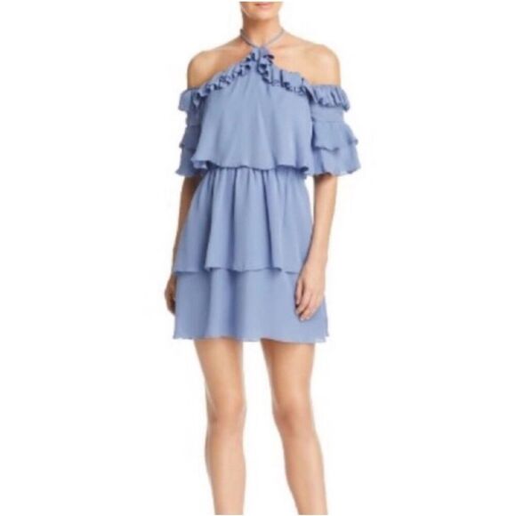 NWT Parker Lorenzo Silk Dress Silk Silver Lake Size 6 - Picture 1 of 13
